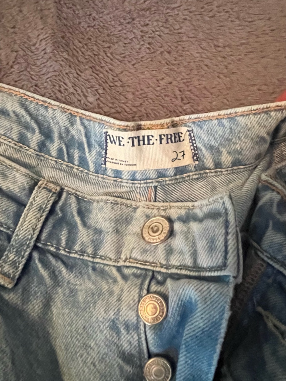 We The Free Light Blue Barrel Jeans size 27 - Picture 3 of 3